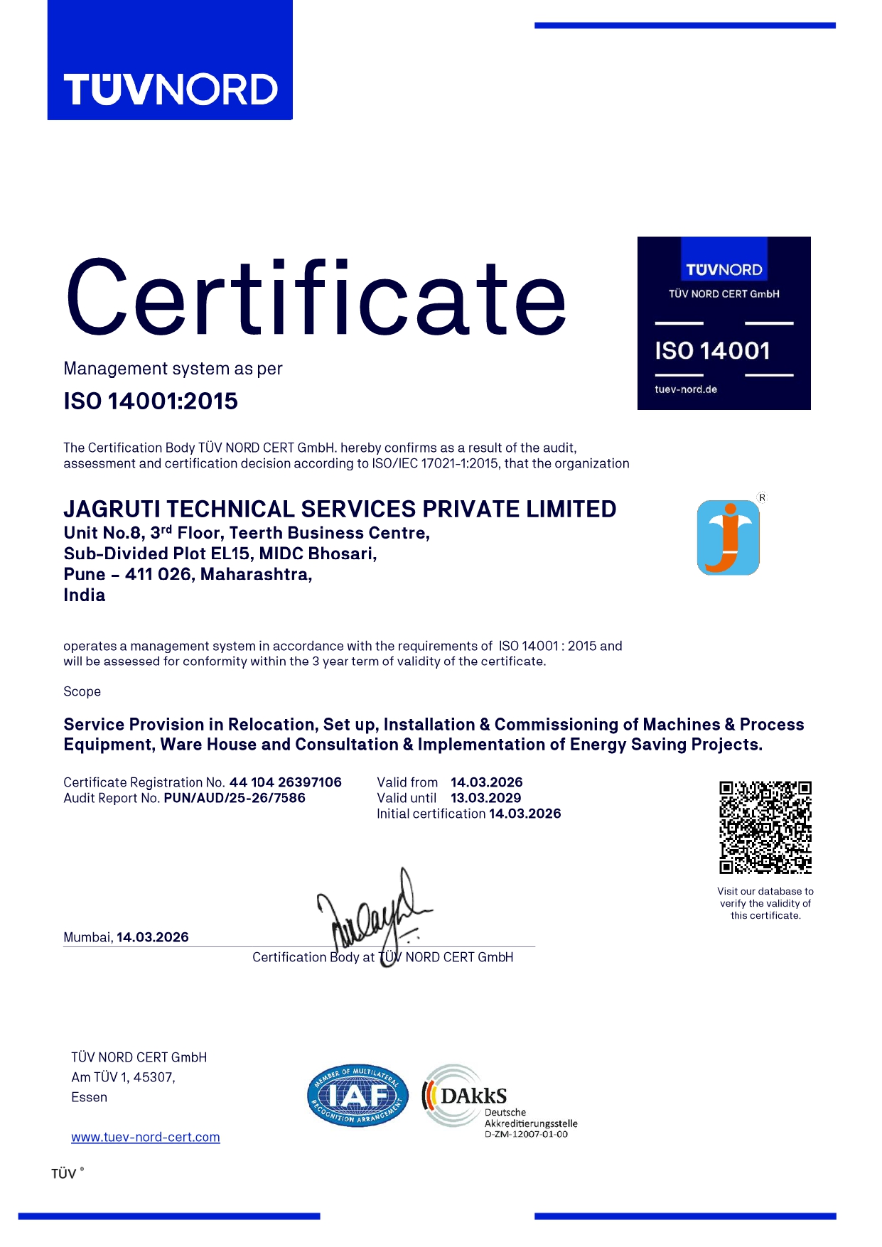 certificate