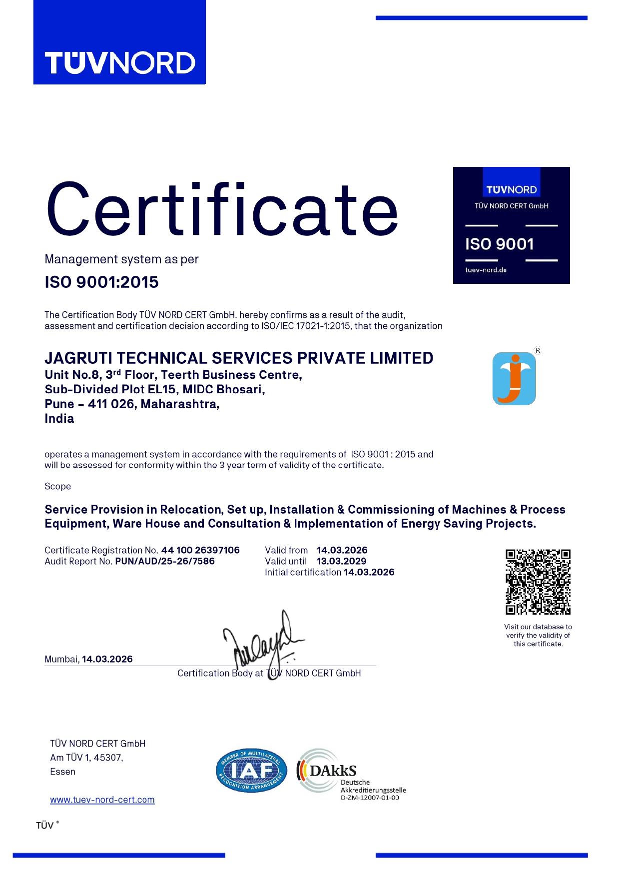 certificate